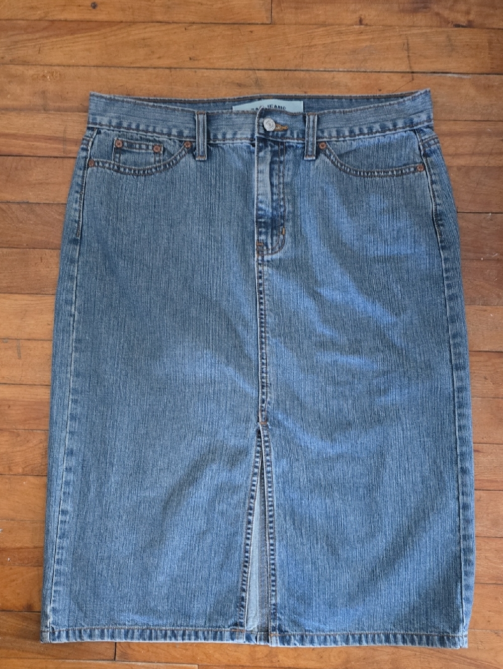 GAP Denim Midi Skirt in Blue